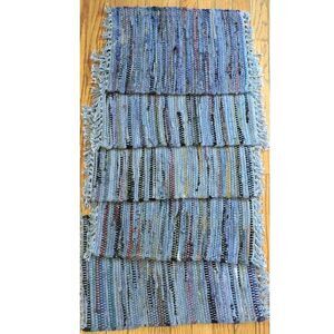 Set Of 5 Fabric Woven Placemats Fringed Ends Dining Place Settings Linens